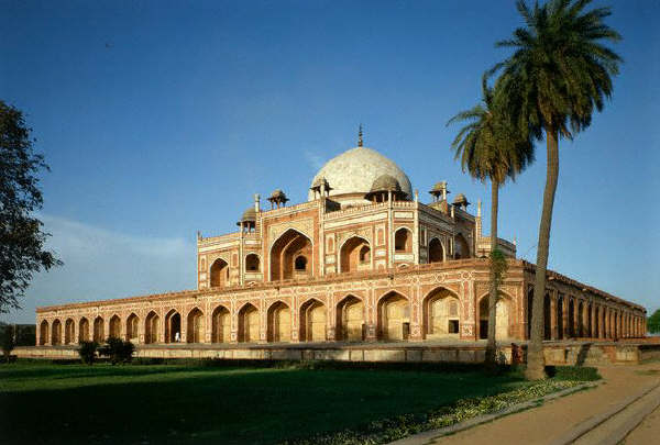 Exterior View of Humayun's Tomb in Delhi, India