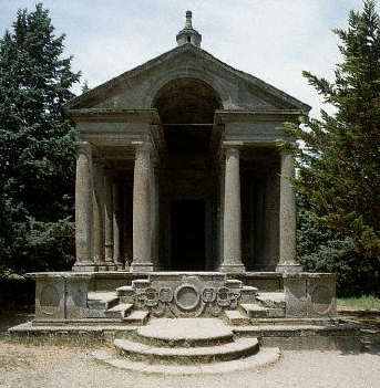 Mausoleum of Giulia Farnese in Bosco Sacro, Bomarzo, Italy