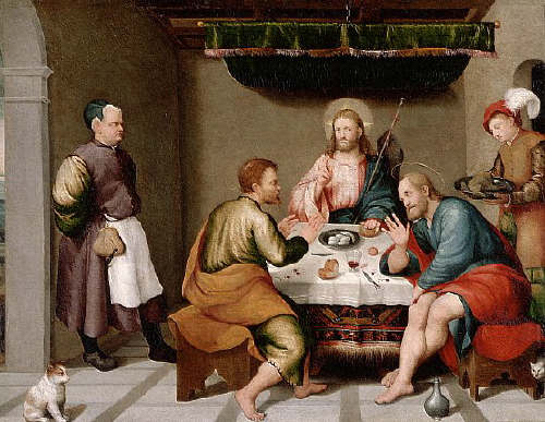 Supper at Emmaus by Jacopo Bassano ca. 1539-1540