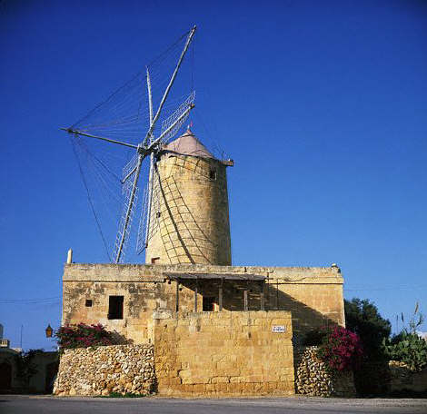 Ta' Kola Windmill in Gozo, Malta 1725