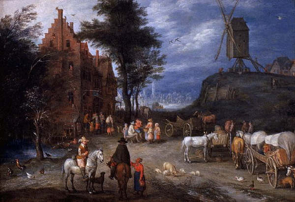 Village Street by Piter Brueghel the Elder