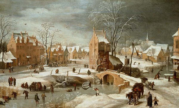 Winter Landscape by Brueghel the Younger 1600