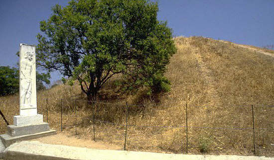 Athenian Mound With Copy of the Marathonomachos Stelae in Marathona