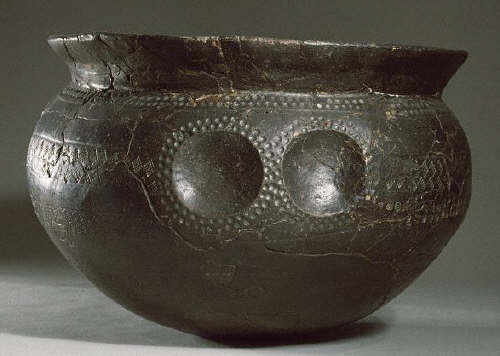 Celtic Ceramic Urn discovered in a funeral mound at Plomeur, Morbihan, in Brittany