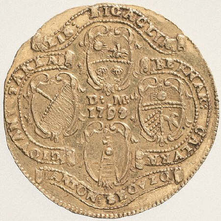Gold Coin with Ordinaries in Relief 1793