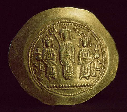 Gold Scyphate Depicting Michael VII and His Two Brothers 11th 