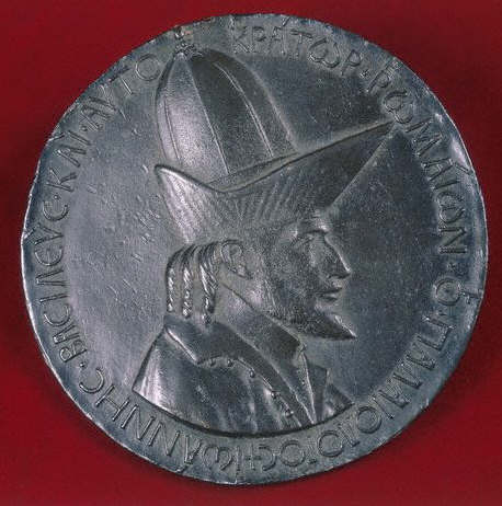 Verso of a coin depicting Giovanni VIII Paleologo, by Pisanello