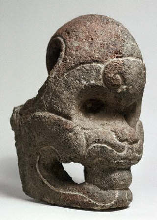 Veracruz Stone Carving of a Monkey Head