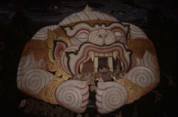 Fresco Depicting Ramayana Epic, Bangkok, Thailand