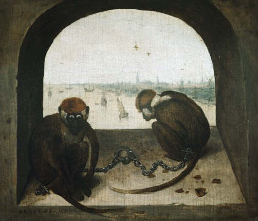 Two Chained Monkeys by Pieter Brueghel the Elder 1562