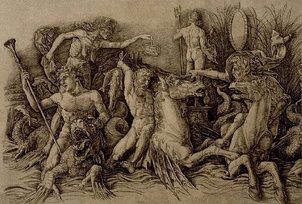 Combat of Two Tritons by Andrea Mantegna