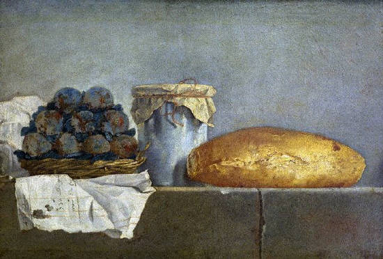  Still Life with Fruit and a Jar of Brown Earthenware by Jean-Baptiste-Simeon Chardin