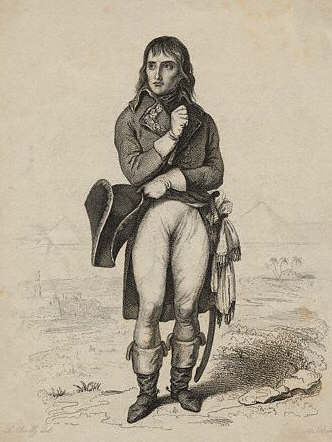 Portrait of Napoleon Bonaparte Poised on Egyptian Land ca. 1800s