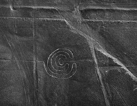 A spiral pattern. Nazca, Peru