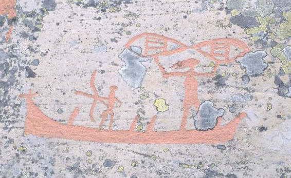 Prehistoric Rock Paintings at Hjemmeluft