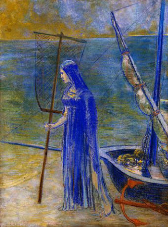 The Fisherwoman by Odilon Redon 1860-1890