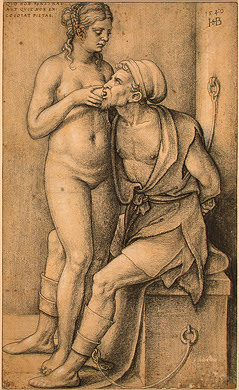 Cimon and Pero by Sebald Beham, 1540