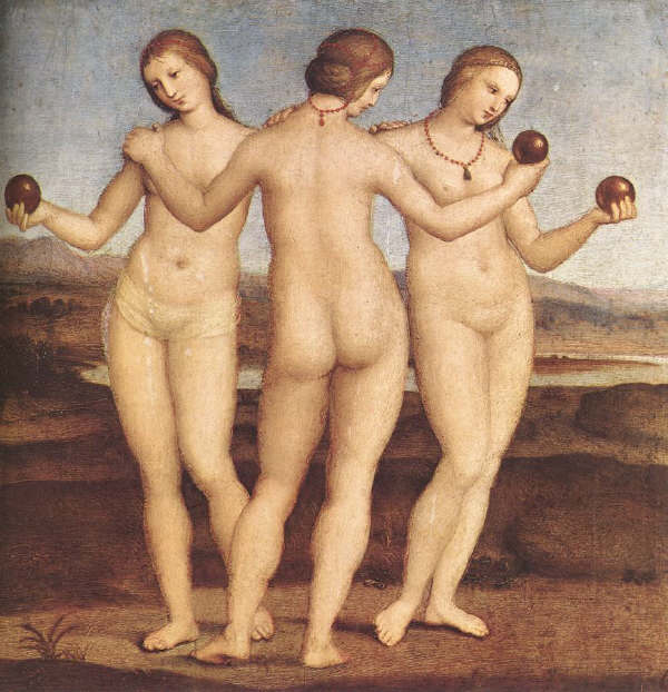 The Three Graces by Raffaello. 1504-1505