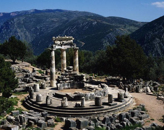View of the Tholos of the Sanctuary of Athena at Delphi 4th century BC