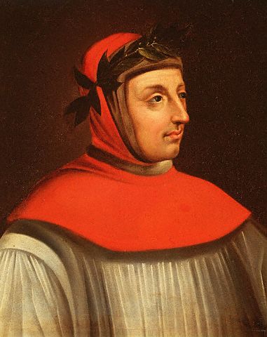 Portrait of Francesco Petrarch.