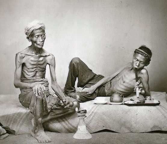 Opium Smokers, Java, Indonesia ca. 1920