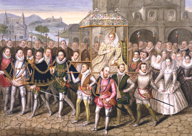 Elizabeth I in Procession with her Courtiers 