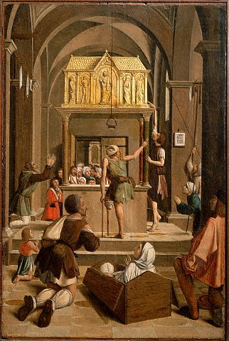 Pilgrims in a Sanctuary, Master of Saint Sebastian