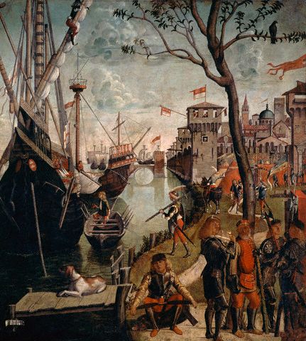 Painting from the cycle of Scenes of St. Ursula, by Vittore Carpaccio