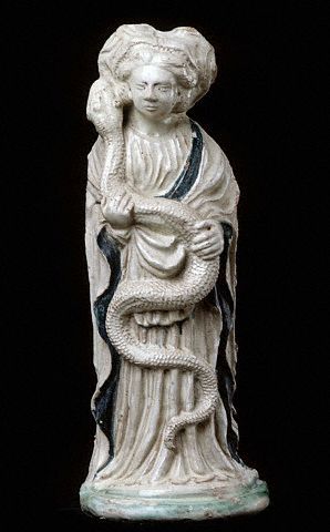 Statuette of Prudence Holding a Snake to Her Breast 15th 