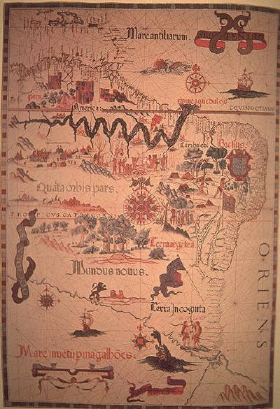 Brazil,Patagonia, Diogo Homen, 1558