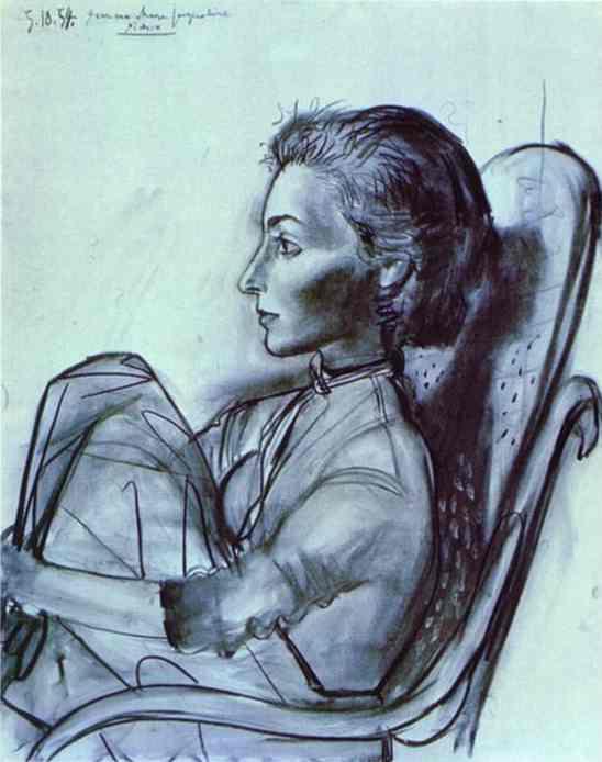 Jacqueline Rocque by Pablo Picasso. 1954