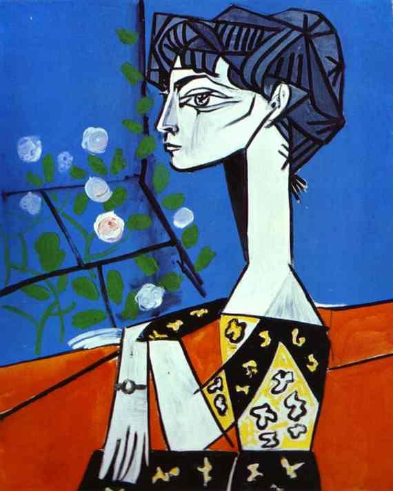 Jacqueline with Flowersby Pablo Picasso. 1954