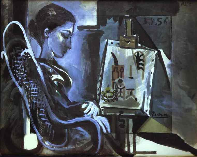 Jacqueline in Studio by Pablo Picasso. 1957