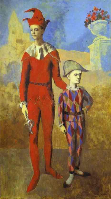 Acrobat and Young Harlequin by Pablo Picasso. 1905