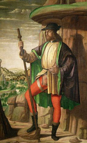 Saint Roch by Giovanni Santi 15th century