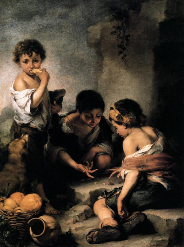 Murillo, Young Boys Playing Dice c. 1675