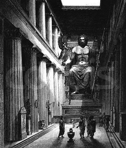 Реконструкция статуи Зевса работы Фидия