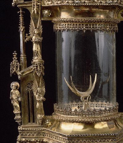 Gothic European Goldwork Reliquary in the form of a Cathedral