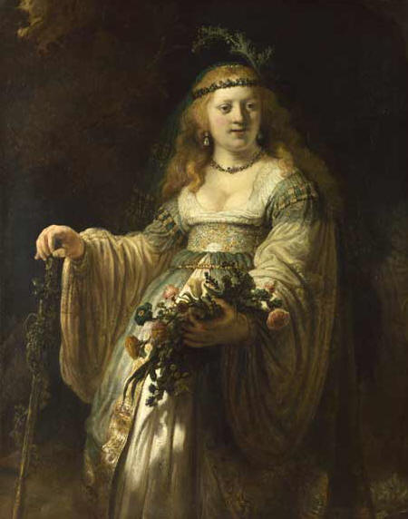 Rembrandt. Saskia van Uylenburgh in Arcadian Costume
