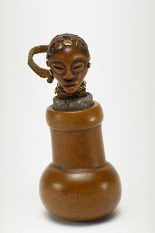 Chokwe Tobacco Container From Angola