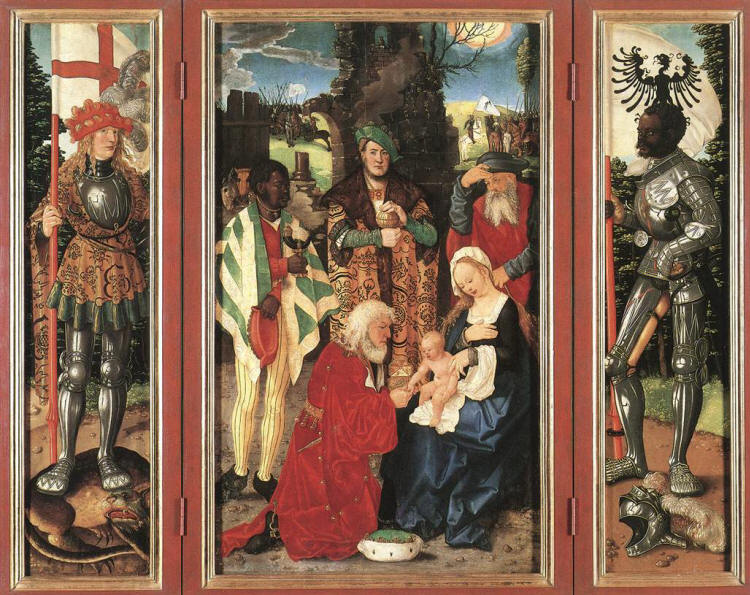 Three Kings Altarpiece (open) by Hans Baldung Grien 1507