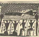 Шахматный полог над умершим. Фрагмент дипилонской амфоры из Афин