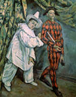 Pierrot and Harlequin (Mardi Gras) by Paul Cezanne 1888