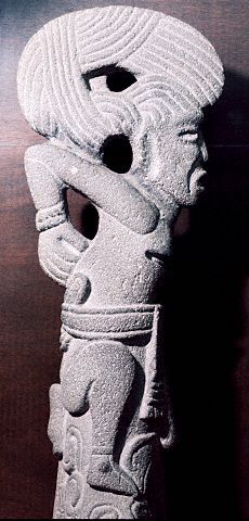 Totonac Carving of Bound Prisoner 700 AD