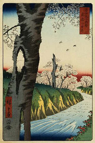 Cherry Blossoms by Hiroshige Utagawa ca. 1833-1834