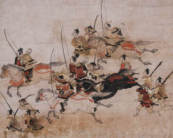 Battle Scene From a Kamakura Period Handscroll 14th c