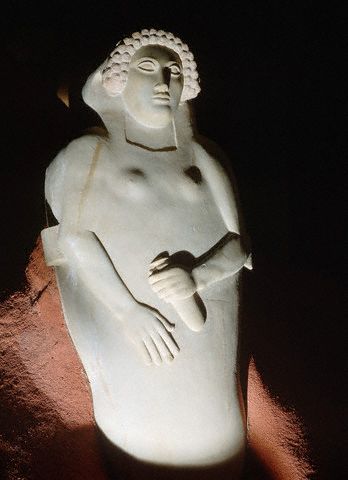 Sarcophagus With Lid Depicting a Woman 4th century B.C.