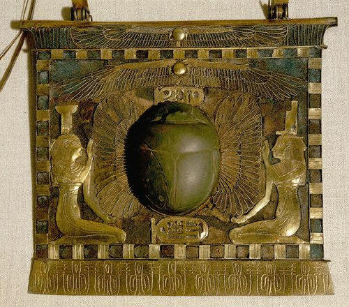 Pectoral with Scarab and Figures of Neith and Isis