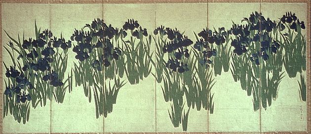 Irises by Ogata Korin 17th c