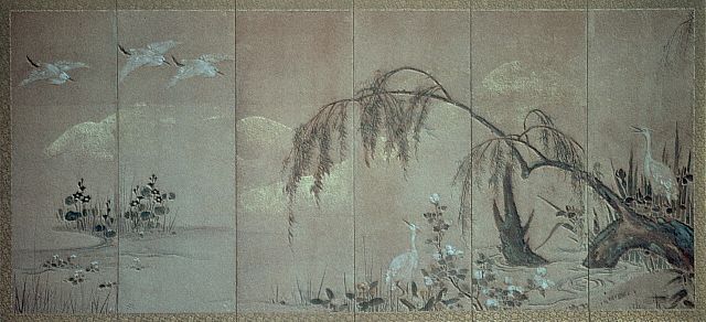 Shiki Kacho Screen by Ogata Kenzan ca.1615-1668